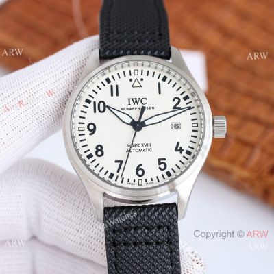 Swiss Replica IWC Pilot's Mark XVIII Watches White Dial 41mm